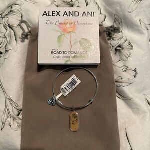 Alex and Ani Silver Bangle with Pendant